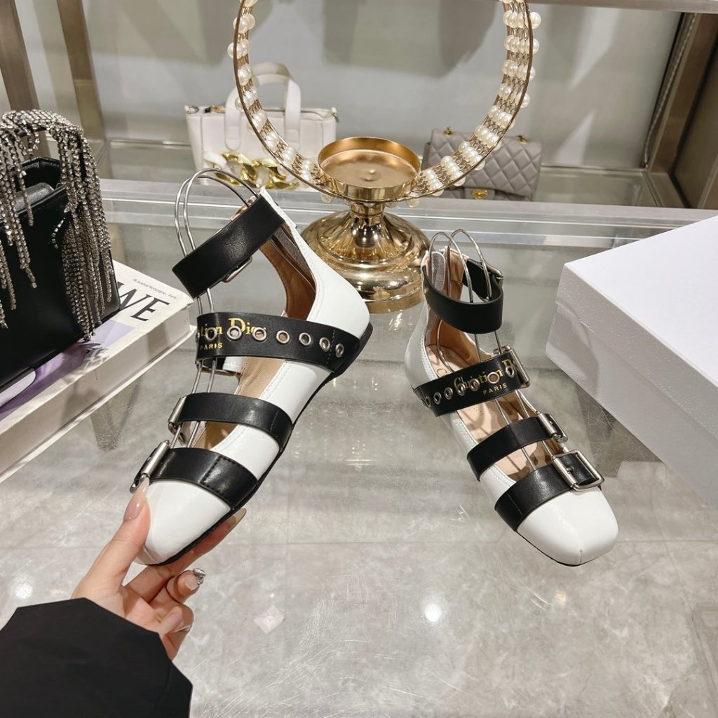Dior Punk Ballet Black & White Flats