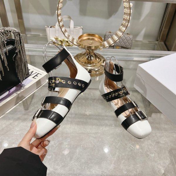 Dior Punk Ballet Black & White Flats