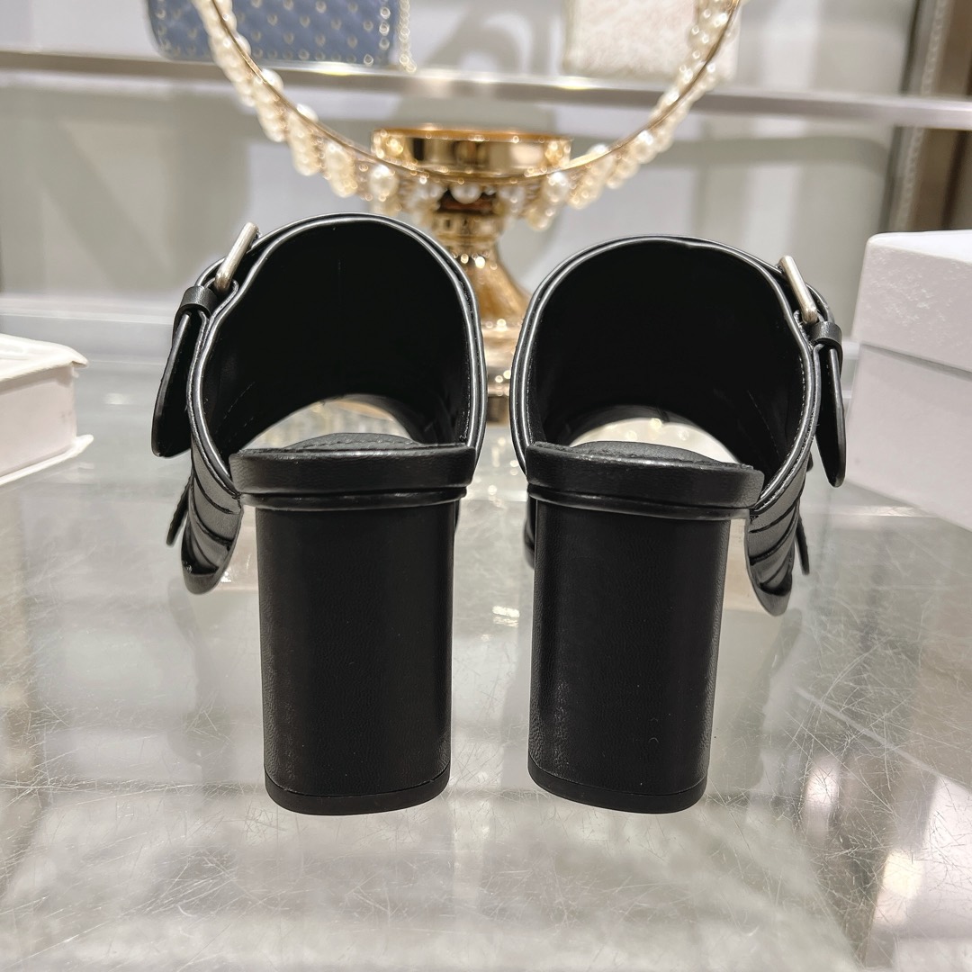 Dior Punk Heeled Black Slide - Image 10