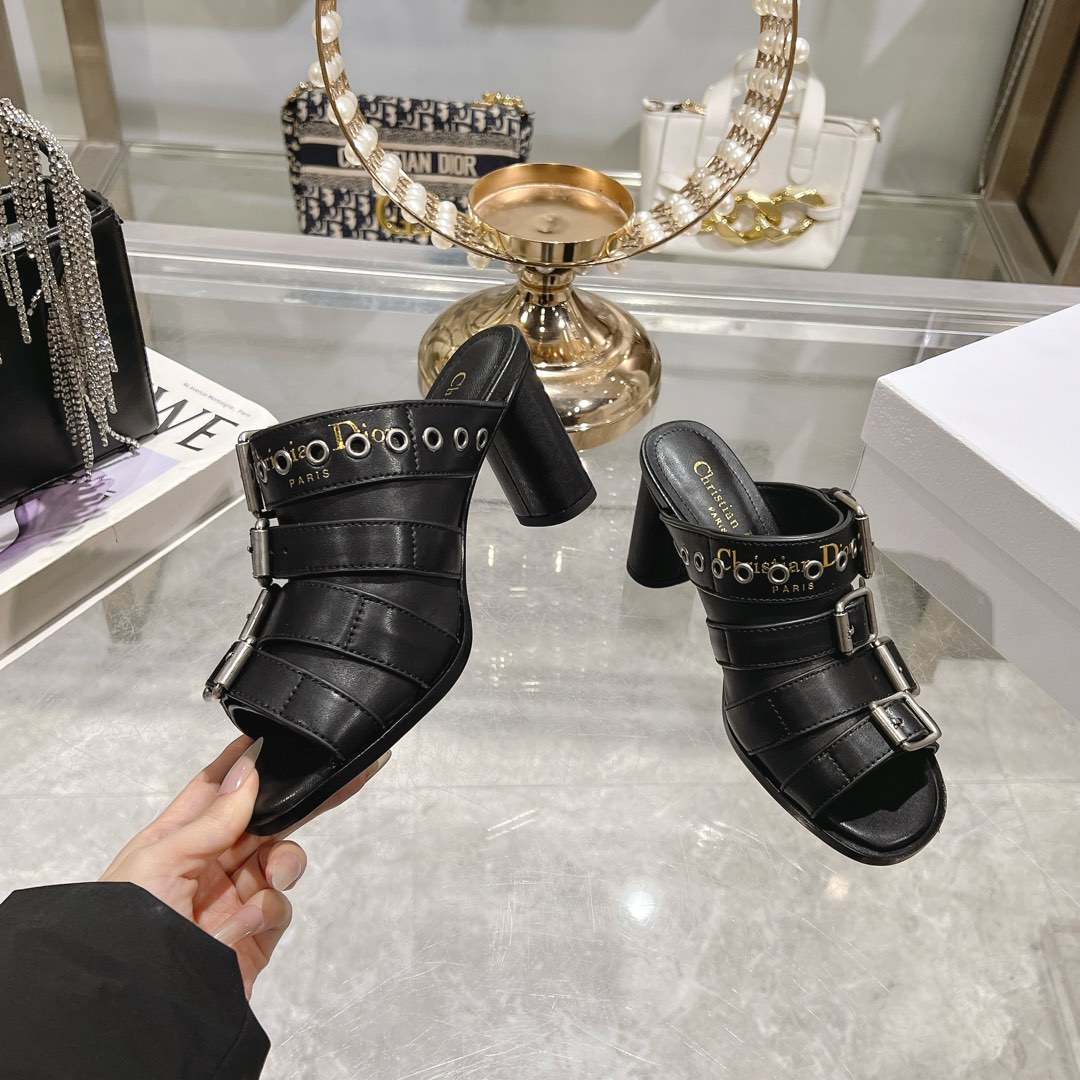 Dior Punk Heeled Black Slide