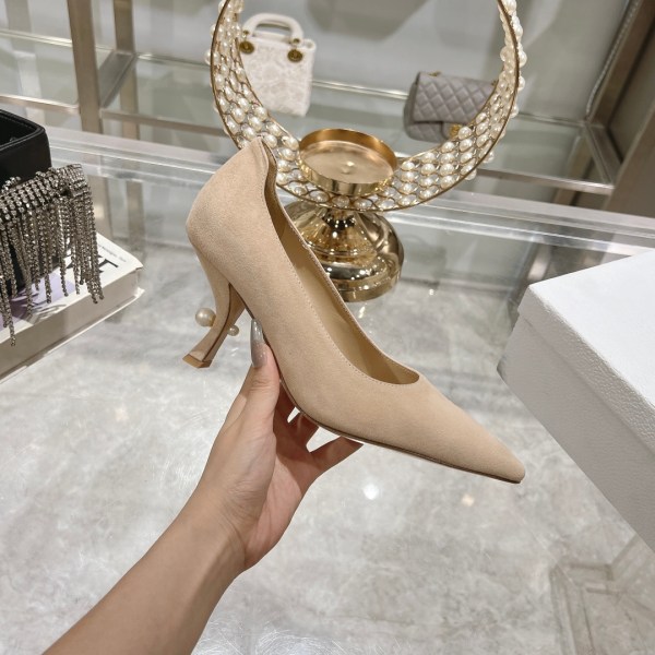 Dior Tribales Beige Suede Kitten Heel Pumps - Hollo Ladies
