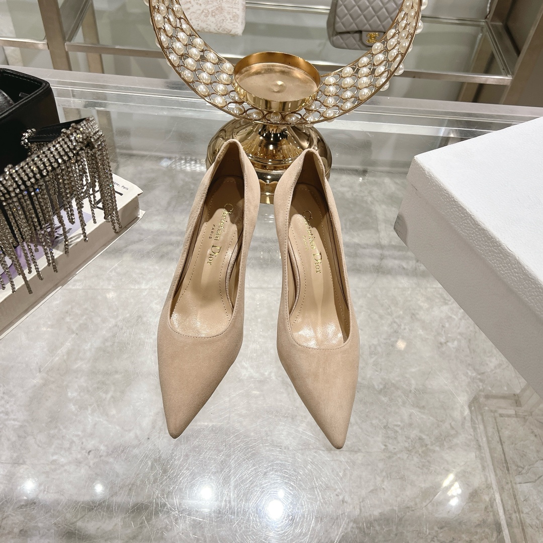 Dior Tribales Beige Suede Kitten Heel Pumps - Image 2