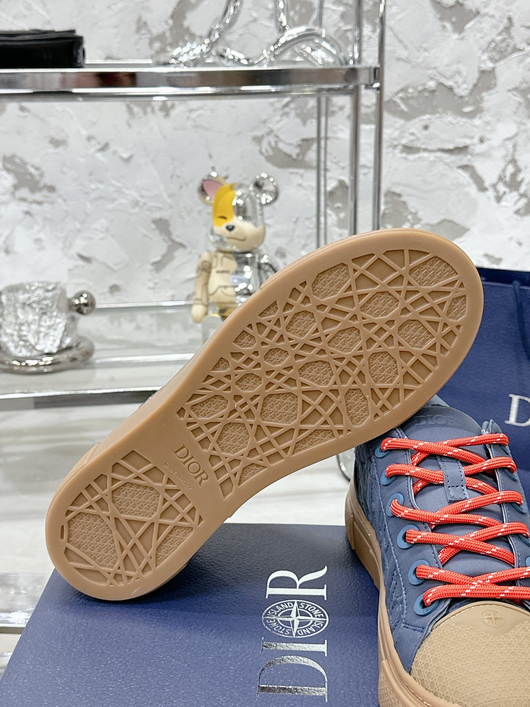 Dior x Stone Island B33 Navy Blue Sneaker - Image 3