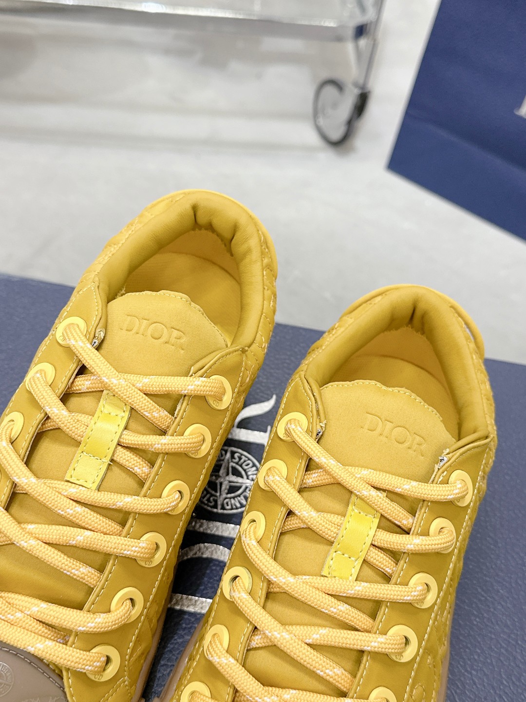 Dior x Stone Island B33 Yellow Sneaker - Image 3