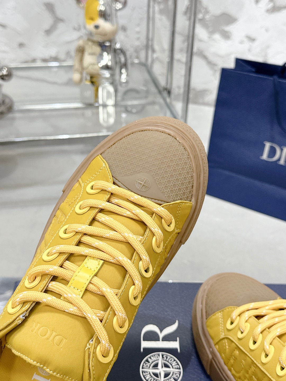 Dior x Stone Island B33 Yellow Sneaker - Image 5