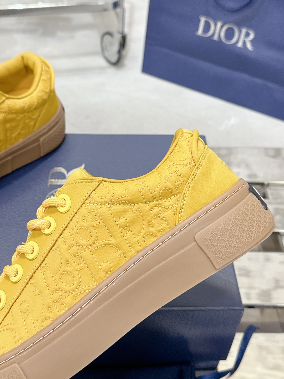 Dior x Stone Island B33 Yellow Sneaker - Image 7