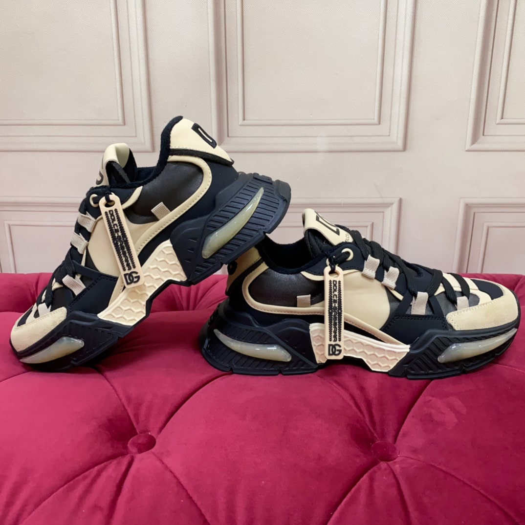 Dolce & Gabbana Black Airmaster Combo Sneakers With Logo Patch - Image 7