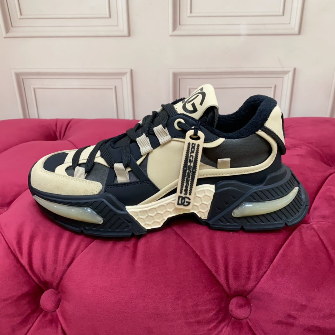 Dolce & Gabbana Black Airmaster Combo Sneakers With Logo Patch - Image 6