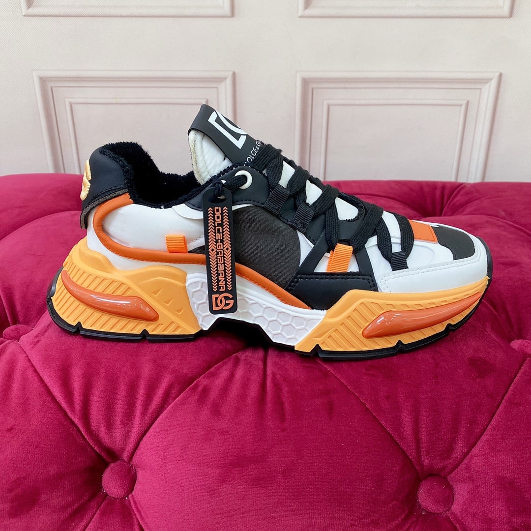 Dolce & Gabbana Black Orange Air Master Sneakers - Image 8