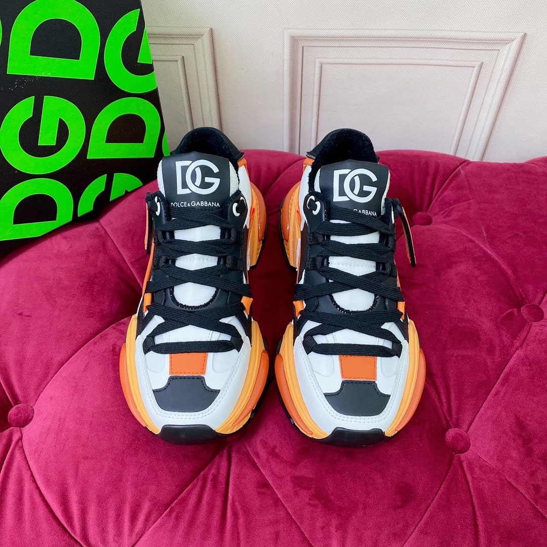 Dolce & Gabbana Black Orange Air Master Sneakers - Image 9