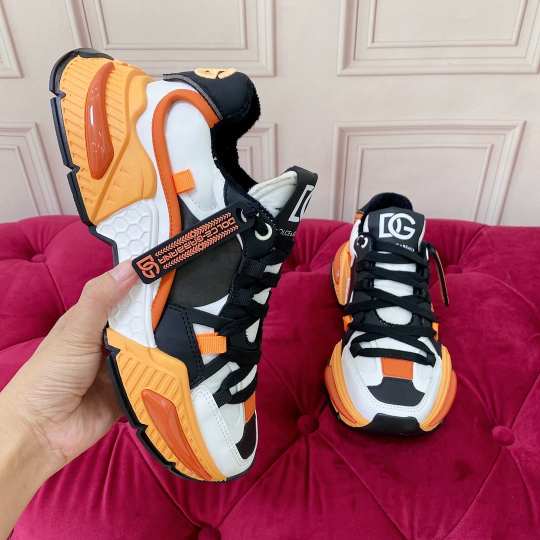 Dolce & Gabbana Black Orange Air Master Sneakers - Image 3