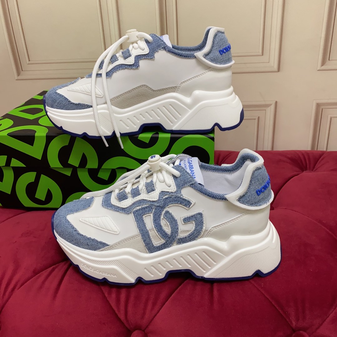 Dolce & Gabbana Blue and White Daymaster Women's Sneaker