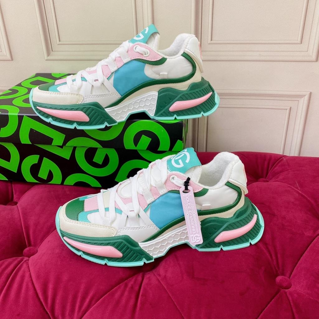 Dolce & Gabbana Green & White Airmaster Sneakers