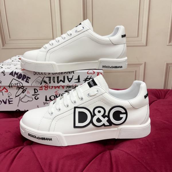 Dolce & Gabbana Leather White Laces Sports Shoes