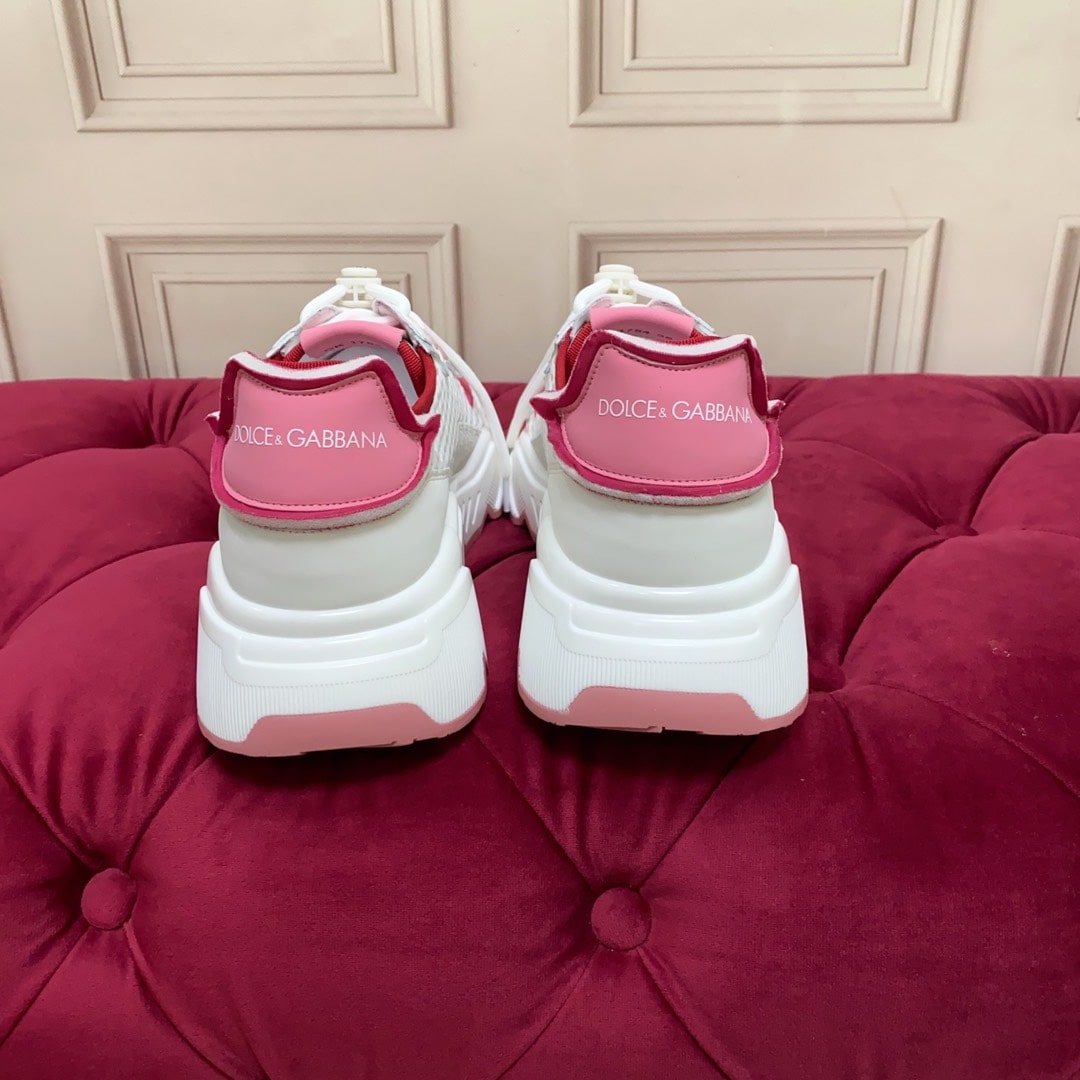 Dolce & Gabbana Pink and White Daymaster Women's Sneaker - Image 5