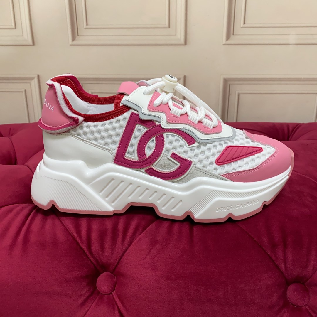 Dolce & Gabbana Pink and White Daymaster Women's Sneaker - Image 7