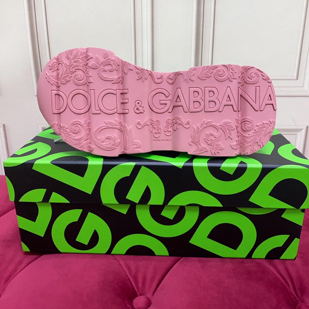 Dolce & Gabbana Pink and White Daymaster Women's Sneaker - Image 9