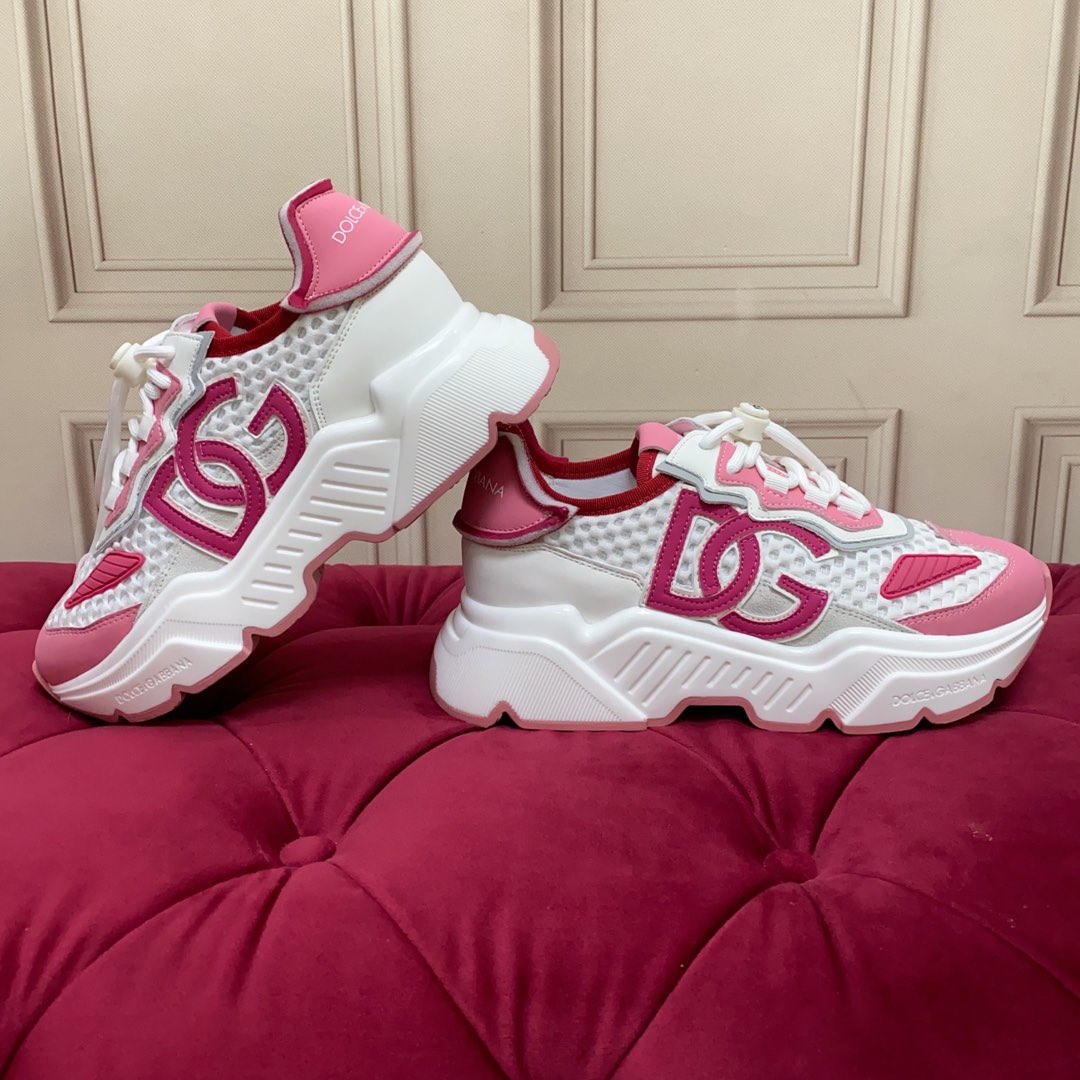 Dolce & Gabbana Pink and White Daymaster Women's Sneaker - Image 8
