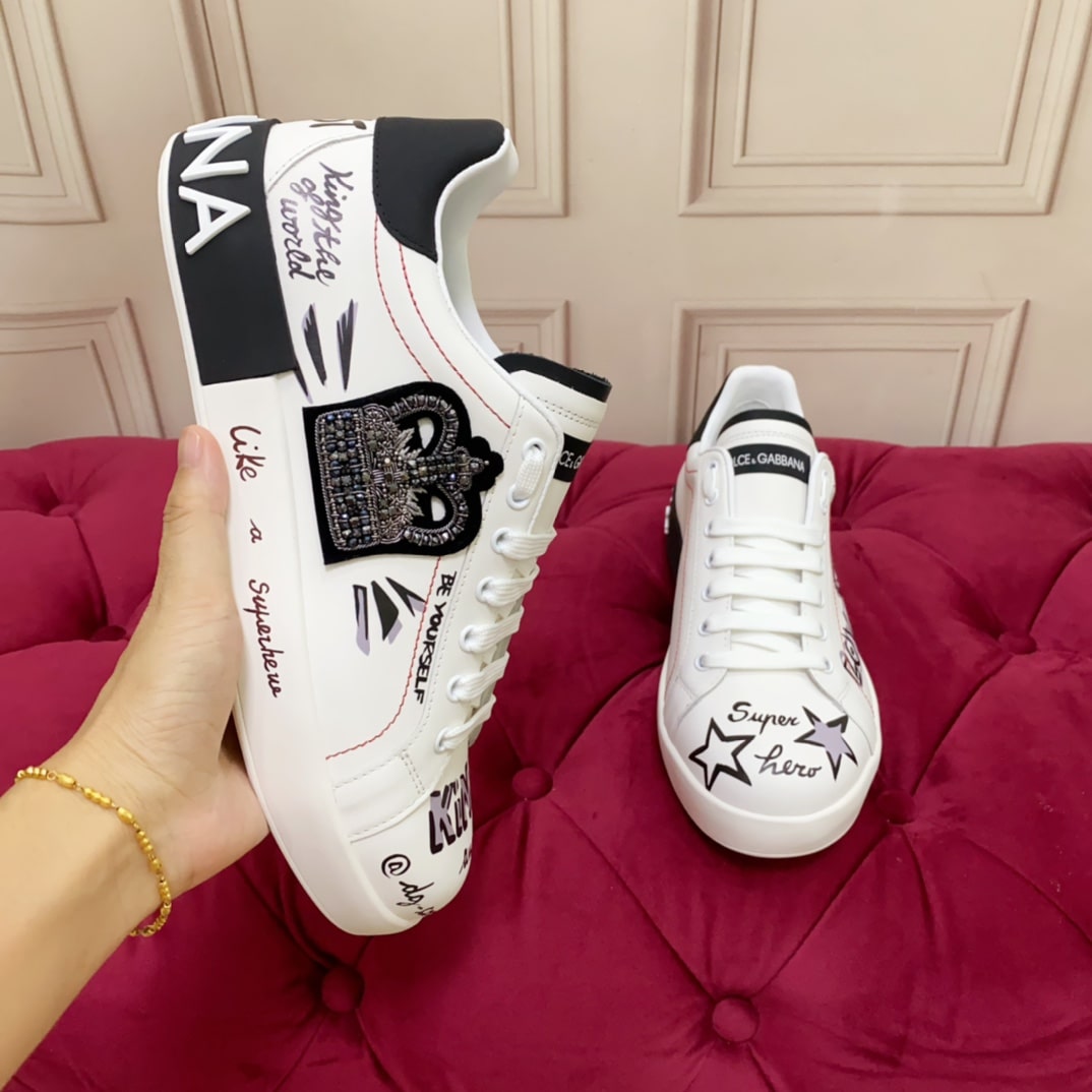Dolce & Gabbana Portofino White Sneakers - Image 6