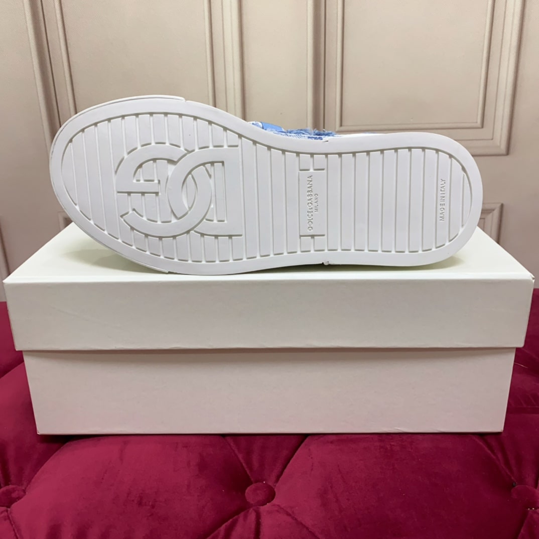 Dolce & Gabbana Women Calfskin Blue Sneakers - Image 10