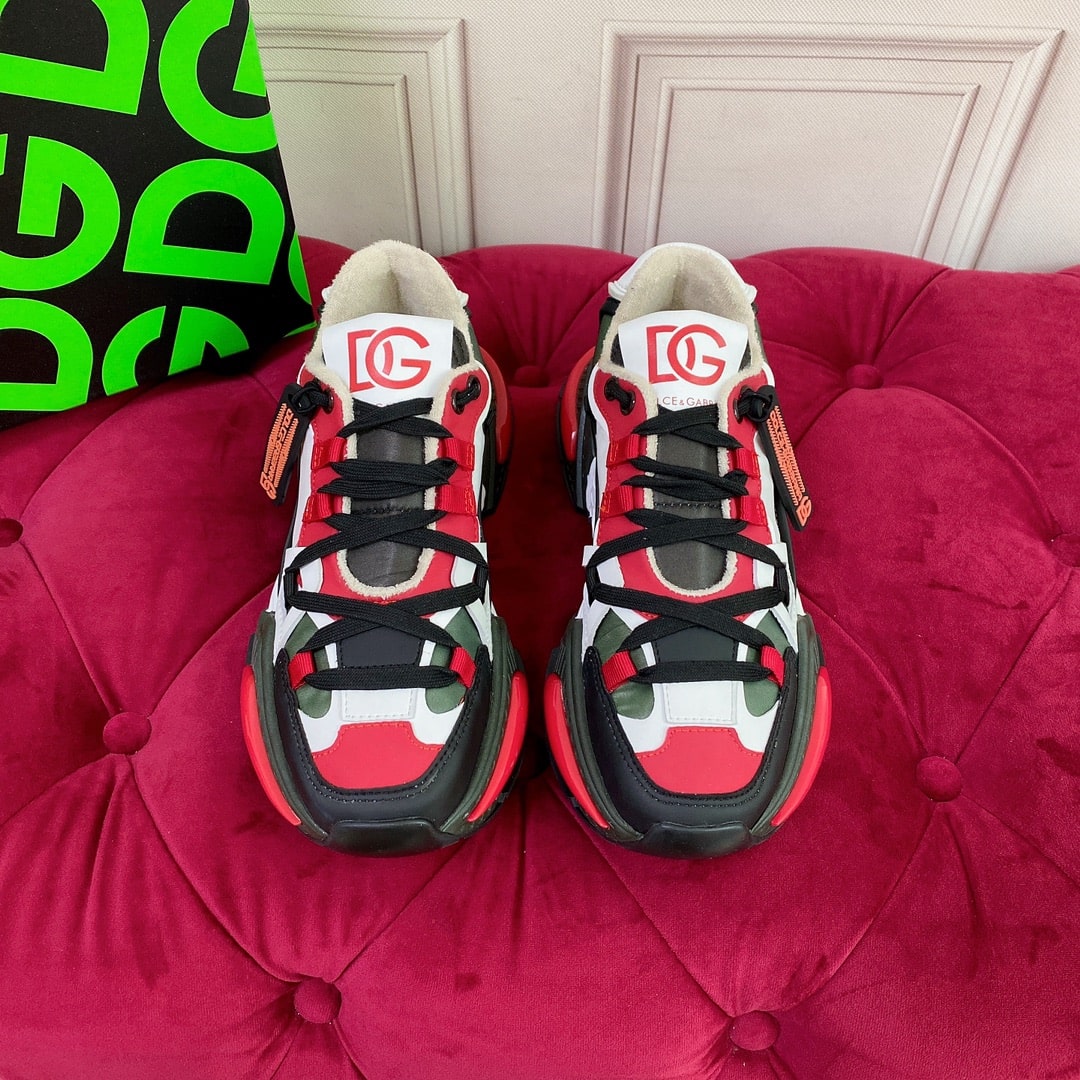 Dolce & Gabbana red, black, and white Airmaster sneakers - Image 4