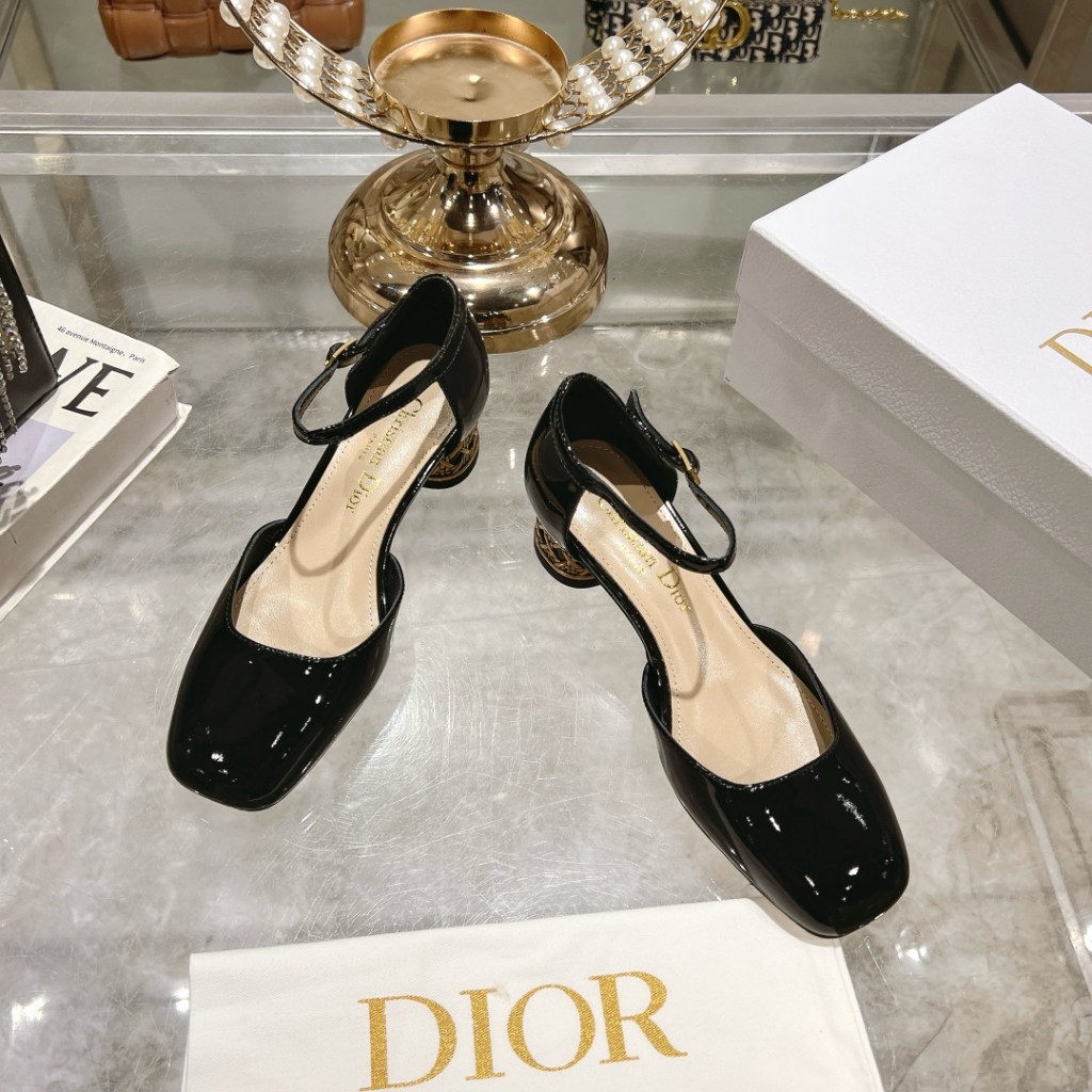 Dior Black Patent Leather Heels
