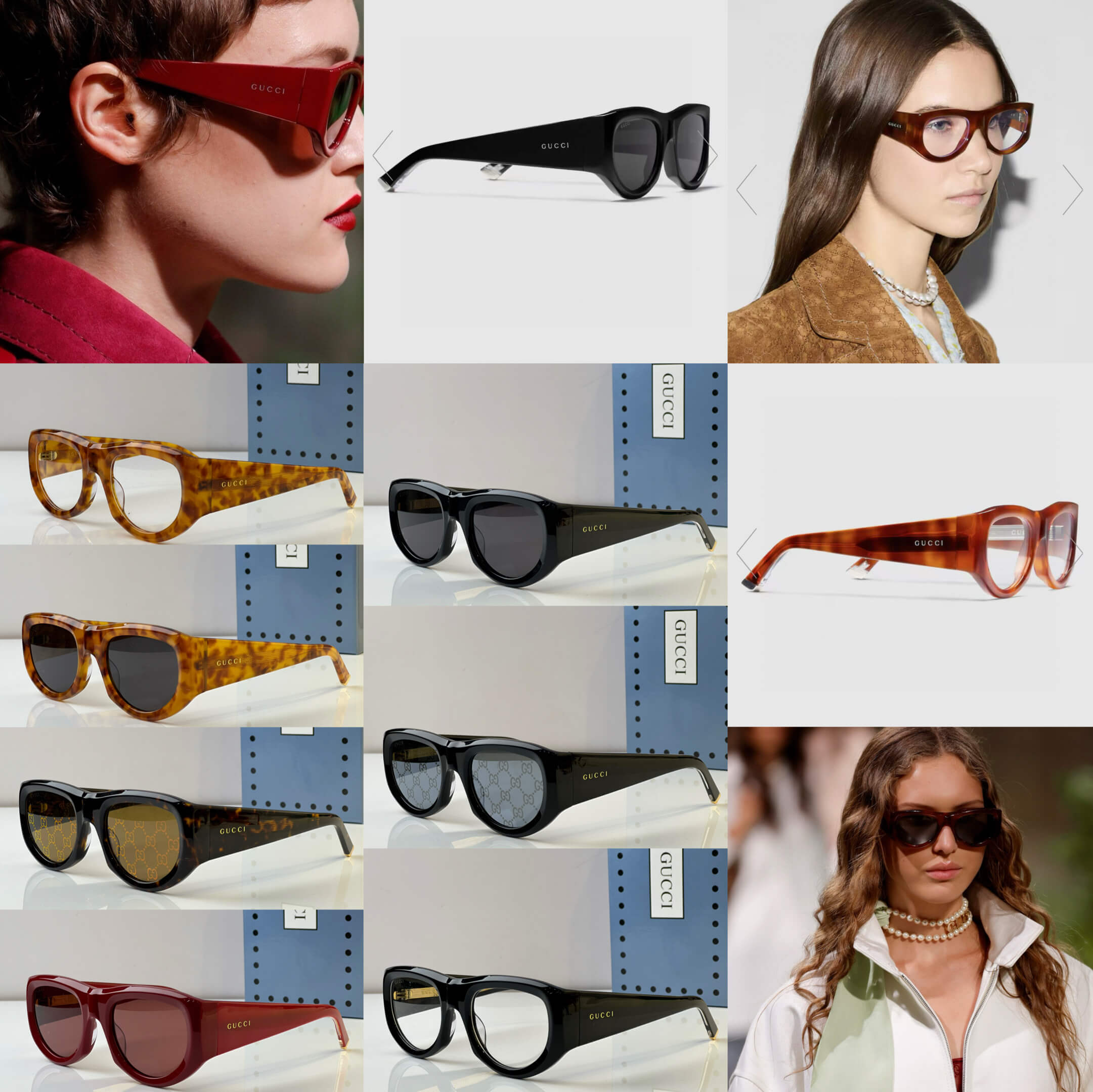 Gucci GG0598S 002 Havana Rectangular Women's Sunglasses - Image 2
