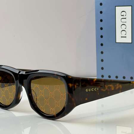 Gucci GG0598S 002 Havana Rectangular Women's Sunglasses