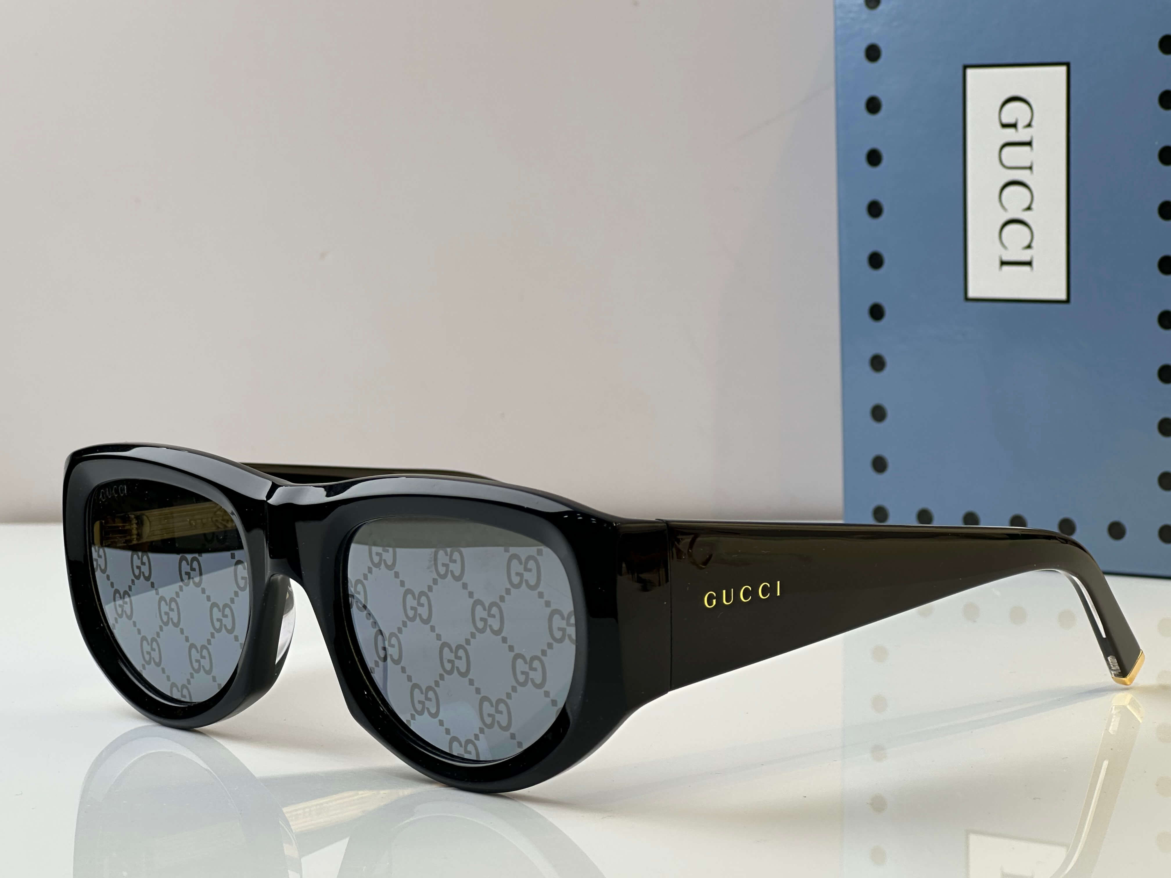 Gucci GG0598S 002 Havana Rectangular Women's Sunglasses - Image 7