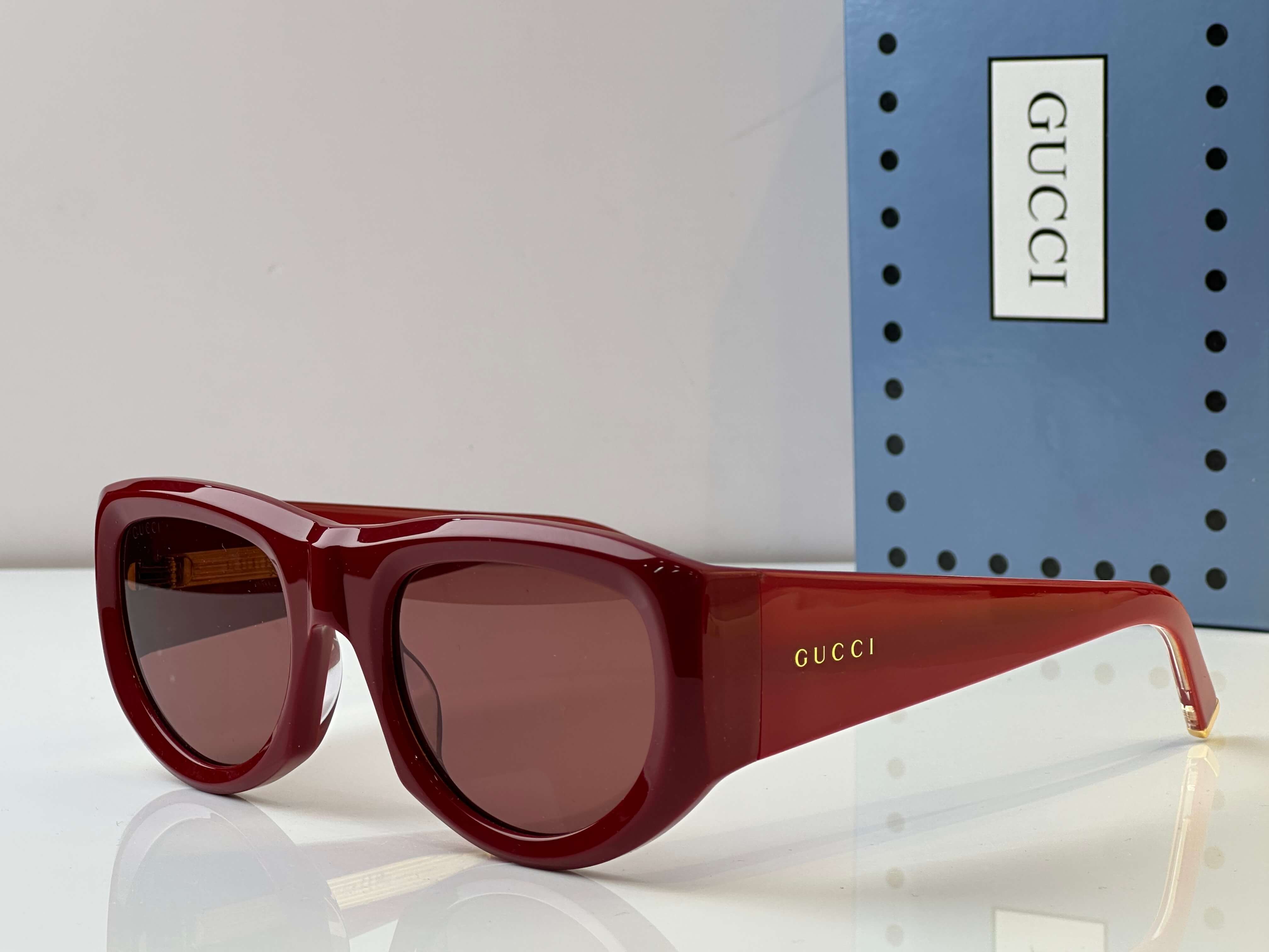 Gucci GG0598S 002 Havana Rectangular Women's Sunglasses - Image 5