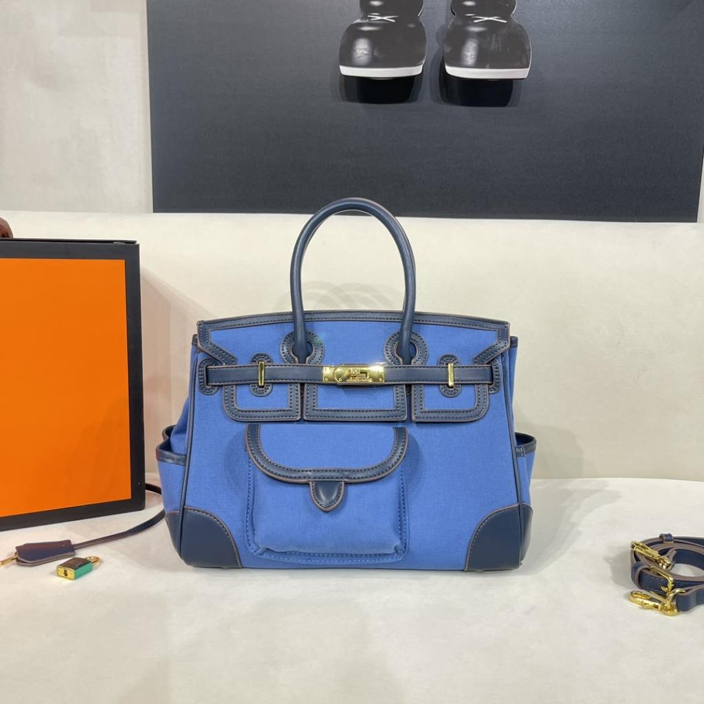 Hermès Birkin 30cm Blue Bag