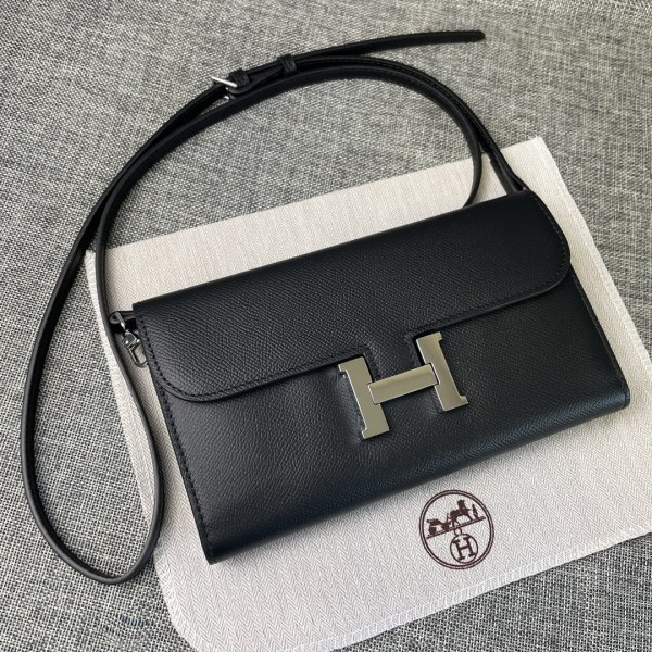 Hermès Constance Black Long Wallet