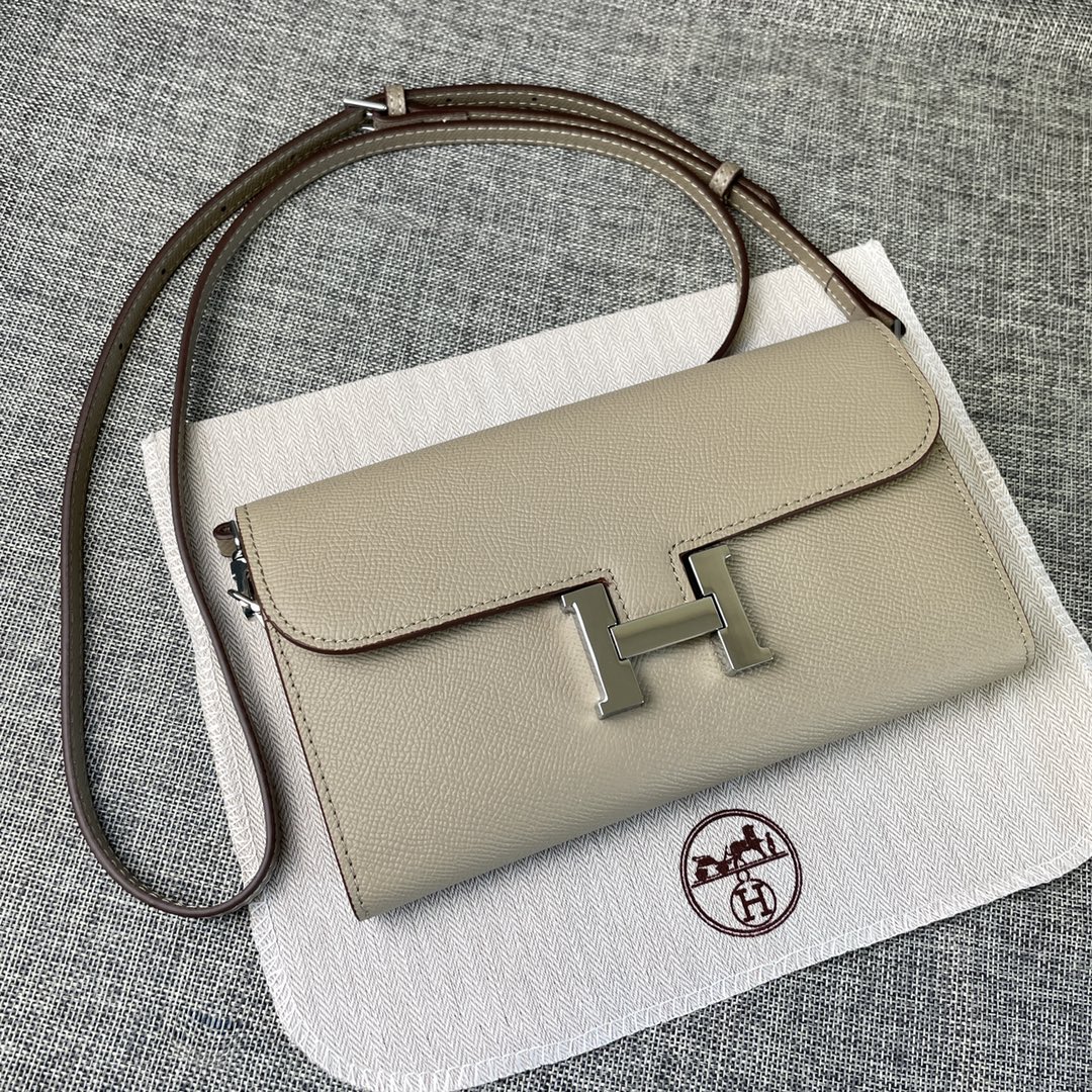 Hermès Constance Grey Long Wallet