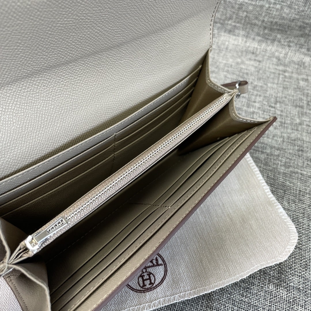 Hermès Constance Grey Long Wallet - Image 2