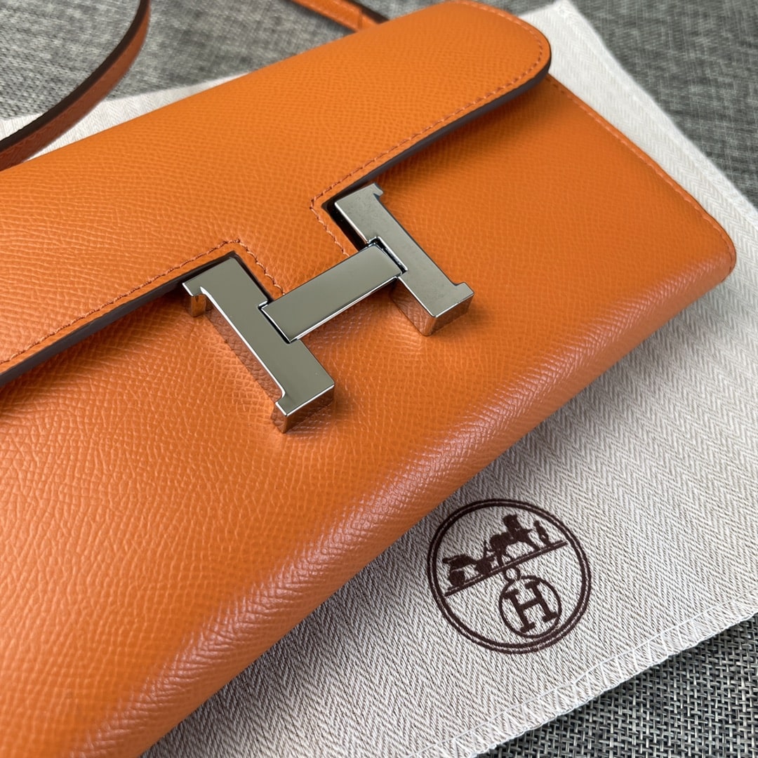 Hermès Constance Orange Long Wallet - Image 4