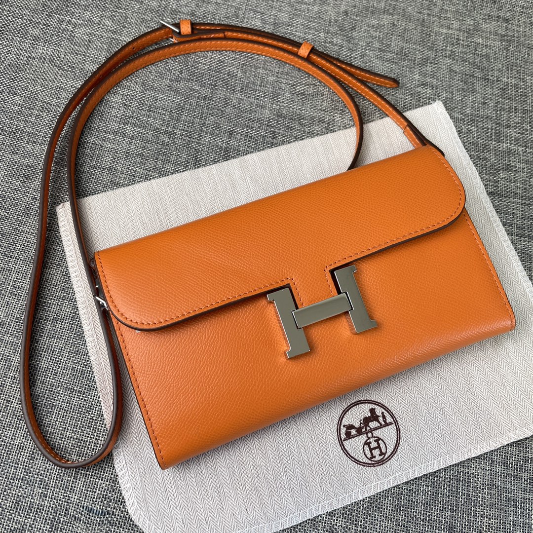 Hermès Constance Orange Long Wallet