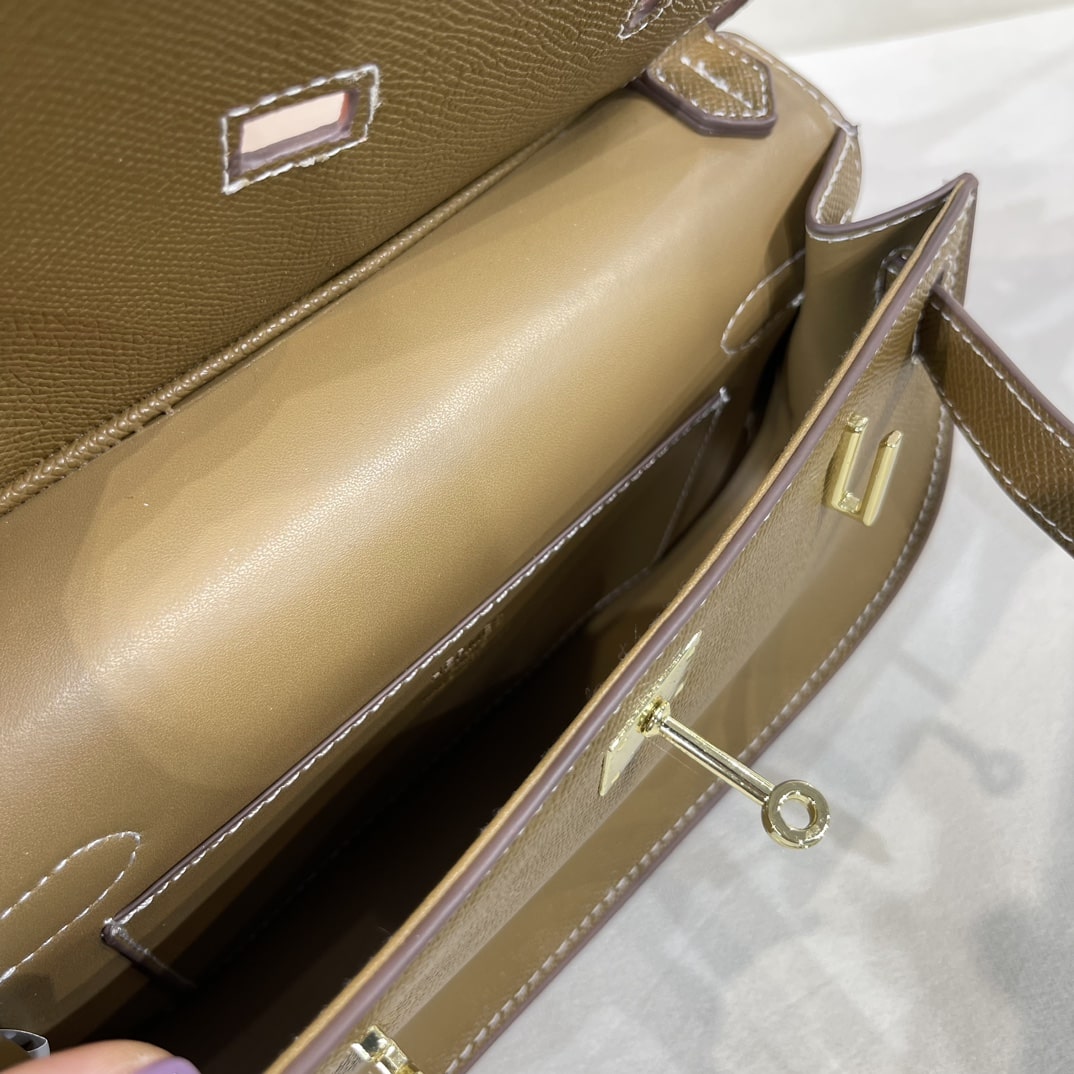 Hermès Jypsiere Mini Taupe Handbag - Image 3