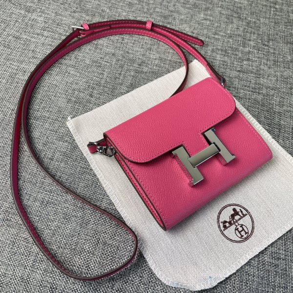 Hermès Constance 13cm Mini Shoulder Pink Bag