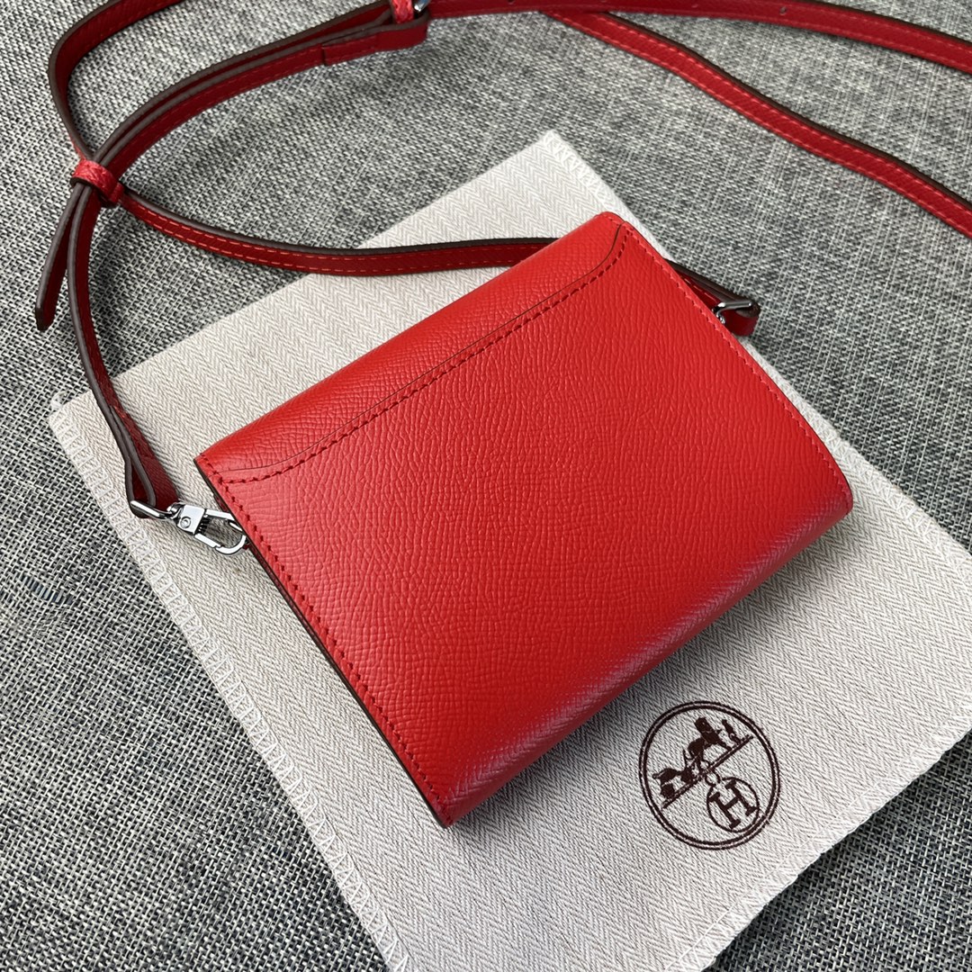 Hermès Constance 13cm Mini Shoulder Red Bag - Image 4