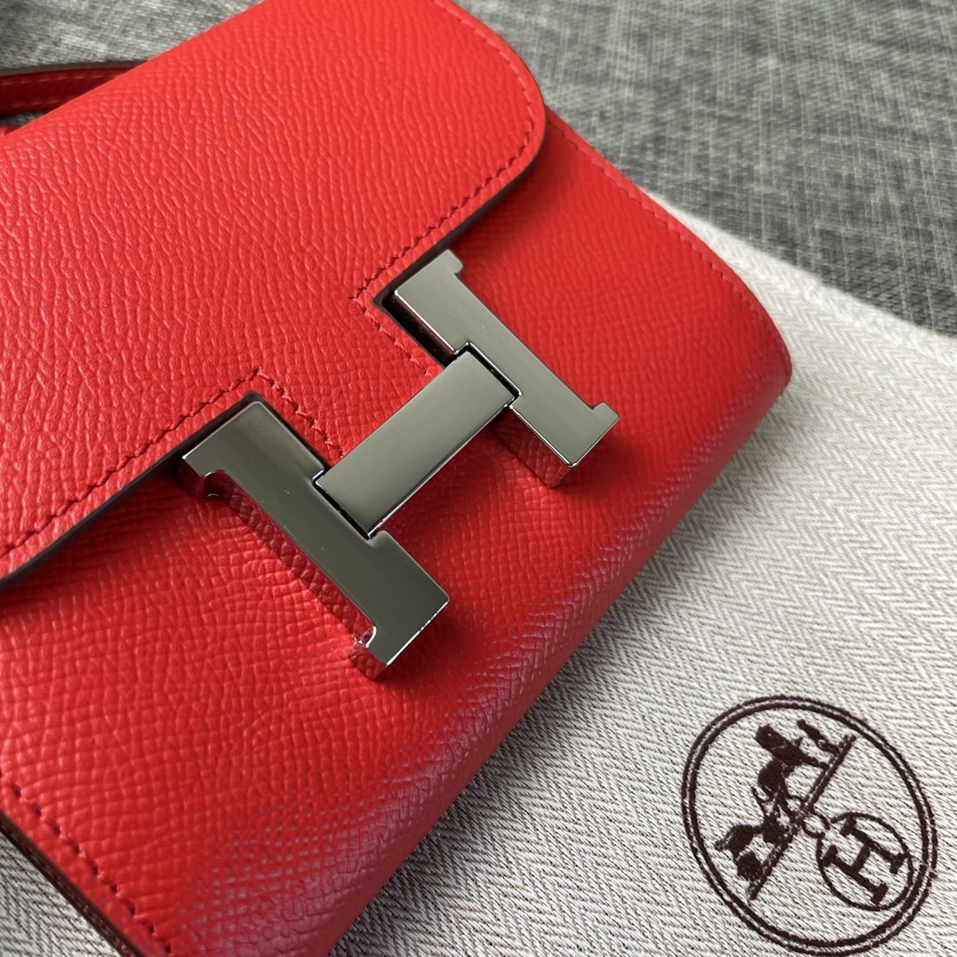 Hermès Constance 13cm Mini Shoulder Red Bag - Image 2