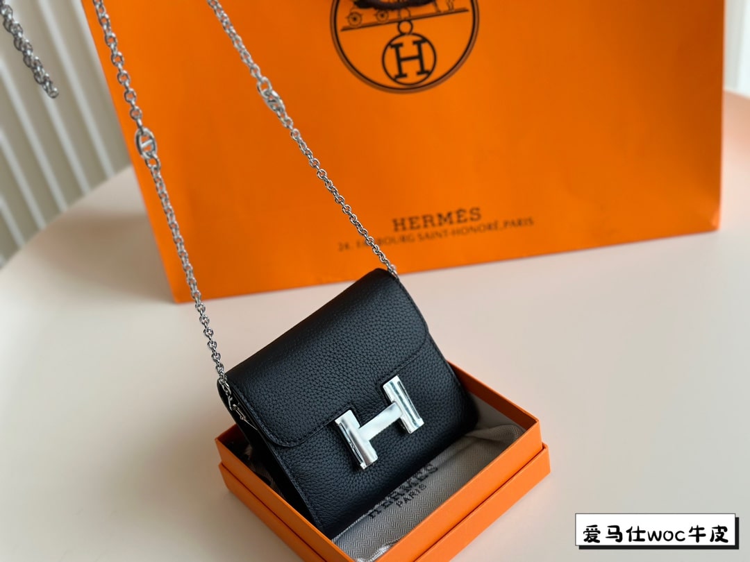 Hermès Constance Mini WOC Leather Brown Bag - Image 4