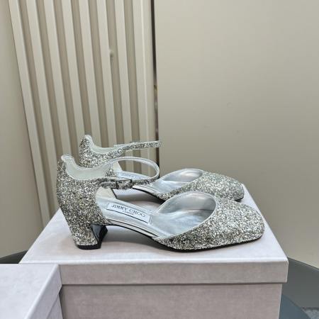 Jimmy Choo Pumps Heel Glitter silver
