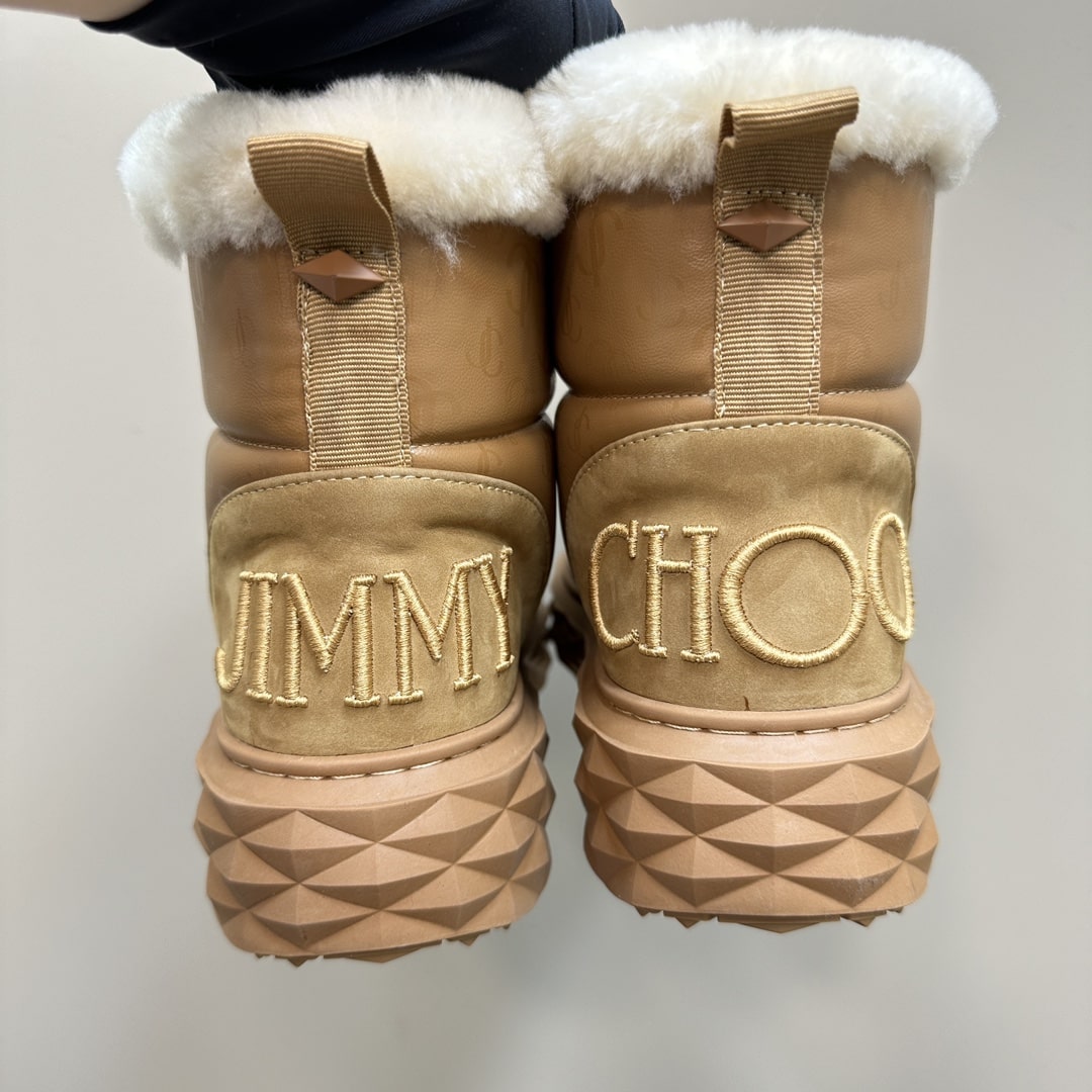 Jimmy Choo Xan Brown Leather Snow Boots - Image 5