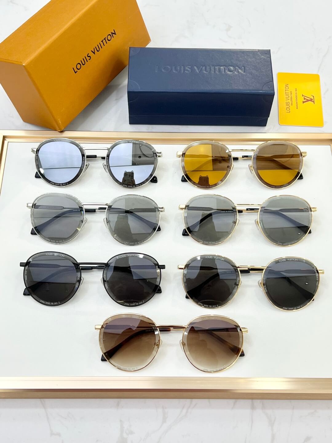 Louis Vuitton 1.1 Millionaires Round Sunglasses – Black & Gold - Image 10
