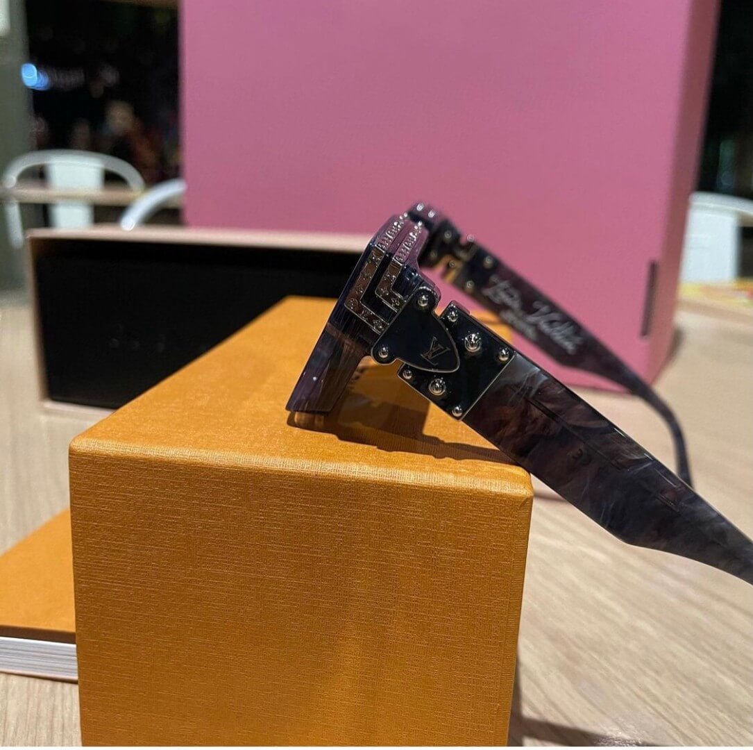 Louis Vuitton 1.1 Millionaires Sunglasses - Marbled Grey & Blue - Image 11