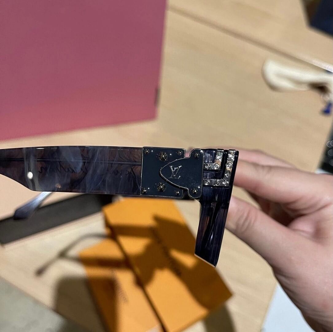 Louis Vuitton 1.1 Millionaires Sunglasses - Marbled Grey & Blue - Image 10