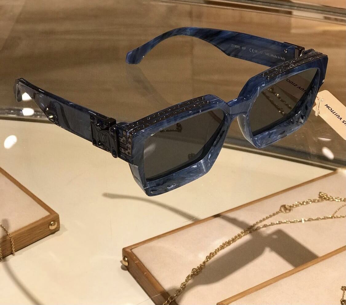 Louis Vuitton 1.1 Millionaires Sunglasses - Marbled Grey & Blue - Image 6