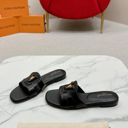 Louis Vuitton Capri Flat Mules – Black Leather