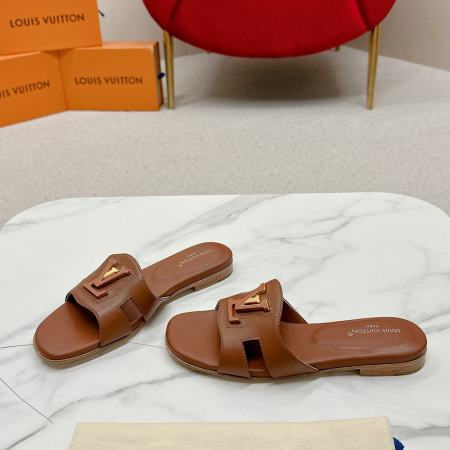 Louis Vuitton Capri Flat Mules – Brown Leather
