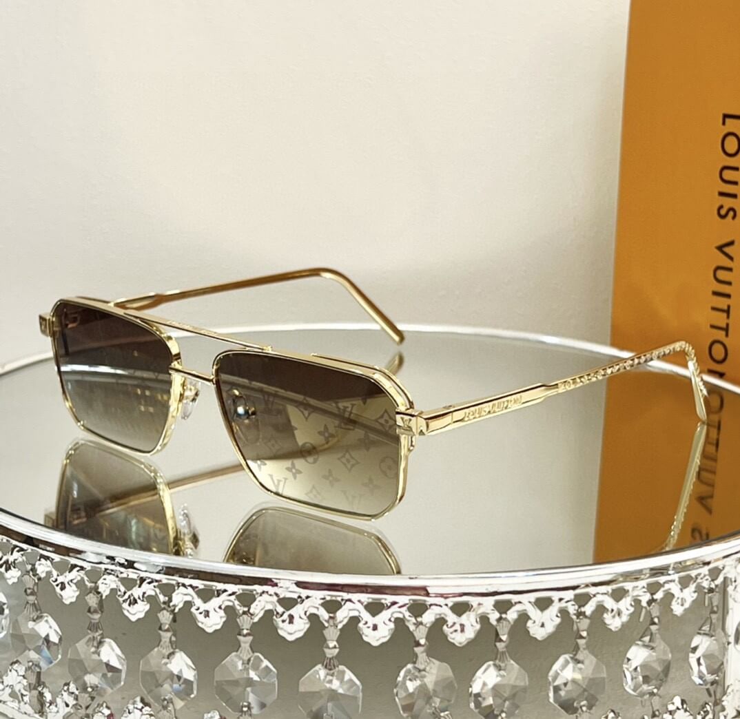 Louis Vuitton LV Line Square Sunglasses. - Image 8
